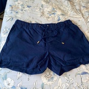 Michael Kors Linen Navy Shorts